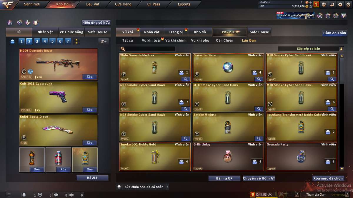 shop acc cf uy tin gia re